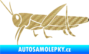 Samolepka Kobylka 002 levá 3D karbon zlatý