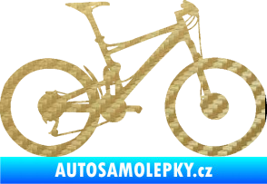 Samolepka Kolo 001 pravá - (horské kolo) 3D karbon zlatý