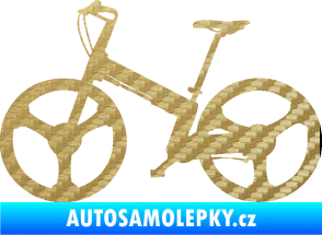 Samolepka Kolo 002 levá 3D karbon zlatý