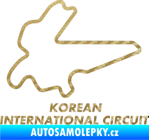 Samolepka Okruh Korean International Circuit 3D karbon zlatý