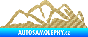 Samolepka Krajina hory 013 pravá 3D karbon zlatý
