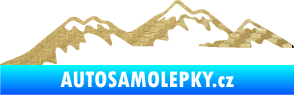 Samolepka Krajina hory 020 levá 3D karbon zlatý