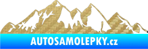 Samolepka Krajina hory 021 levá 3D karbon zlatý