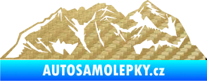 Samolepka Krajina hory 024 levá 3D karbon zlatý