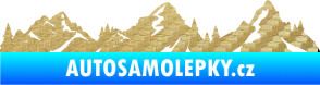 Samolepka Krajina hory 035 levá 3D karbon zlatý