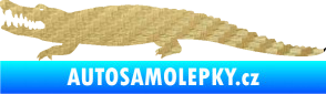 Samolepka Krokodýl 002 levá 3D karbon zlatý