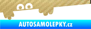 Samolepka Kuk 008 levá šmírák 3D karbon zlatý