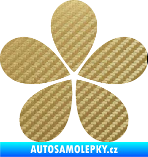 Samolepka Květina dekor 031 3D karbon zlatý