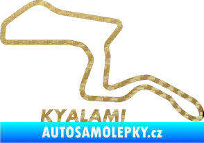 Samolepka Okruh Kyalami 3D karbon zlatý