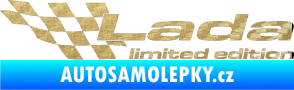 Samolepka Lada limited edition levá 3D karbon zlatý