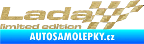 Samolepka Lada limited edition pravá 3D karbon zlatý