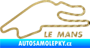 Samolepka Okruh Le Mans 3D karbon zlatý