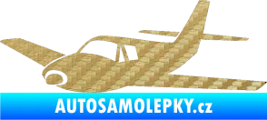 Samolepka Letadlo 001 levá 3D karbon zlatý