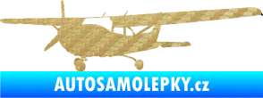 Samolepka Letadlo 014 levá 3D karbon zlatý
