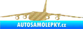 Samolepka Letadlo 015 levá 3D karbon zlatý