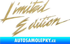 Samolepka Limited edition 001 3D karbon zlatý