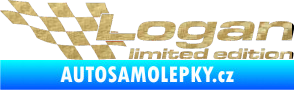 Samolepka Logan limited edition levá 3D karbon zlatý
