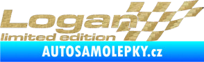 Samolepka Logan limited edition pravá 3D karbon zlatý