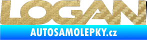 Samolepka Logan 3D karbon zlatý