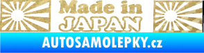 Samolepka Made in Japan 002 3D karbon zlatý
