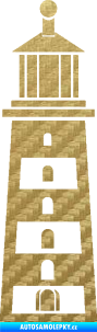 Samolepka Maják 002 3D karbon zlatý