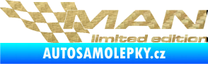 Samolepka MAN limited edition levá 3D karbon zlatý