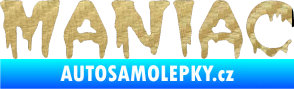 Samolepka Maniac 001 3D karbon zlatý