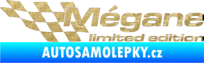 Samolepka Mégane limited edition levá 3D karbon zlatý