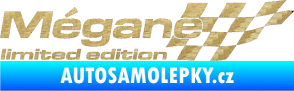 Samolepka Mégane limited edition pravá 3D karbon zlatý