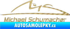 Samolepka Michael Schumacher 002 3D karbon zlatý