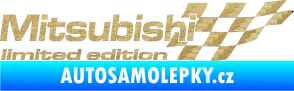 Samolepka Mitsubishi limited edition pravá 3D karbon zlatý