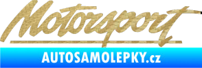 Samolepka Motorsport 3D karbon zlatý