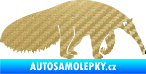 Samolepka Mravenečník 001 pravá 3D karbon zlatý