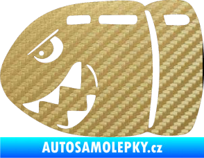Samolepka Náboj 002 levá 3D karbon zlatý