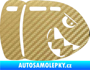 Samolepka Náboj 002 pravá 3D karbon zlatý