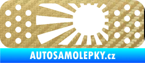 Samolepka Náplast 002 levá 3D karbon zlatý