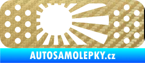 Samolepka Náplast 002 pravá 3D karbon zlatý