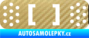 Samolepka Náplast 003 3D karbon zlatý