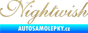 Samolepka Nightwish 3D karbon zlatý