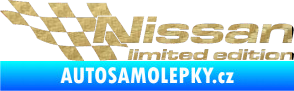 Samolepka Nissan limited edition levá 3D karbon zlatý