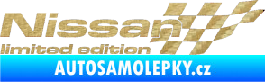 Samolepka Nissan limited edition pravá 3D karbon zlatý