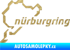 Samolepka Nurburgring 3D karbon zlatý