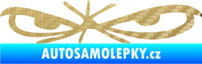 Samolepka Oči 002 levá 3D karbon zlatý