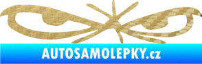 Samolepka Oči 002 pravá 3D karbon zlatý