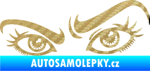 Samolepka Oči 004 levá 3D karbon zlatý