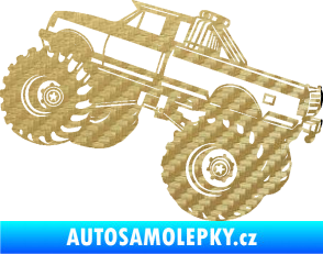 Samolepka Off Road 003 levá 3D karbon zlatý