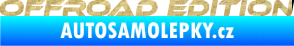 Samolepka Offroad edition 001 nápis 3D karbon zlatý