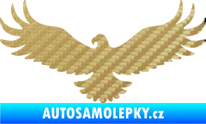 Samolepka Orel 006 levá 3D karbon zlatý