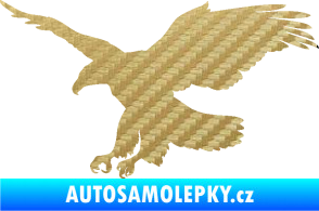 Samolepka Orel 013 levá 3D karbon zlatý