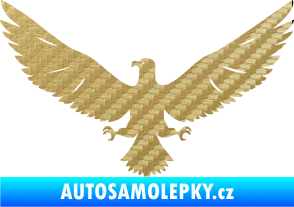 Samolepka Orlice 004 levá 3D karbon zlatý